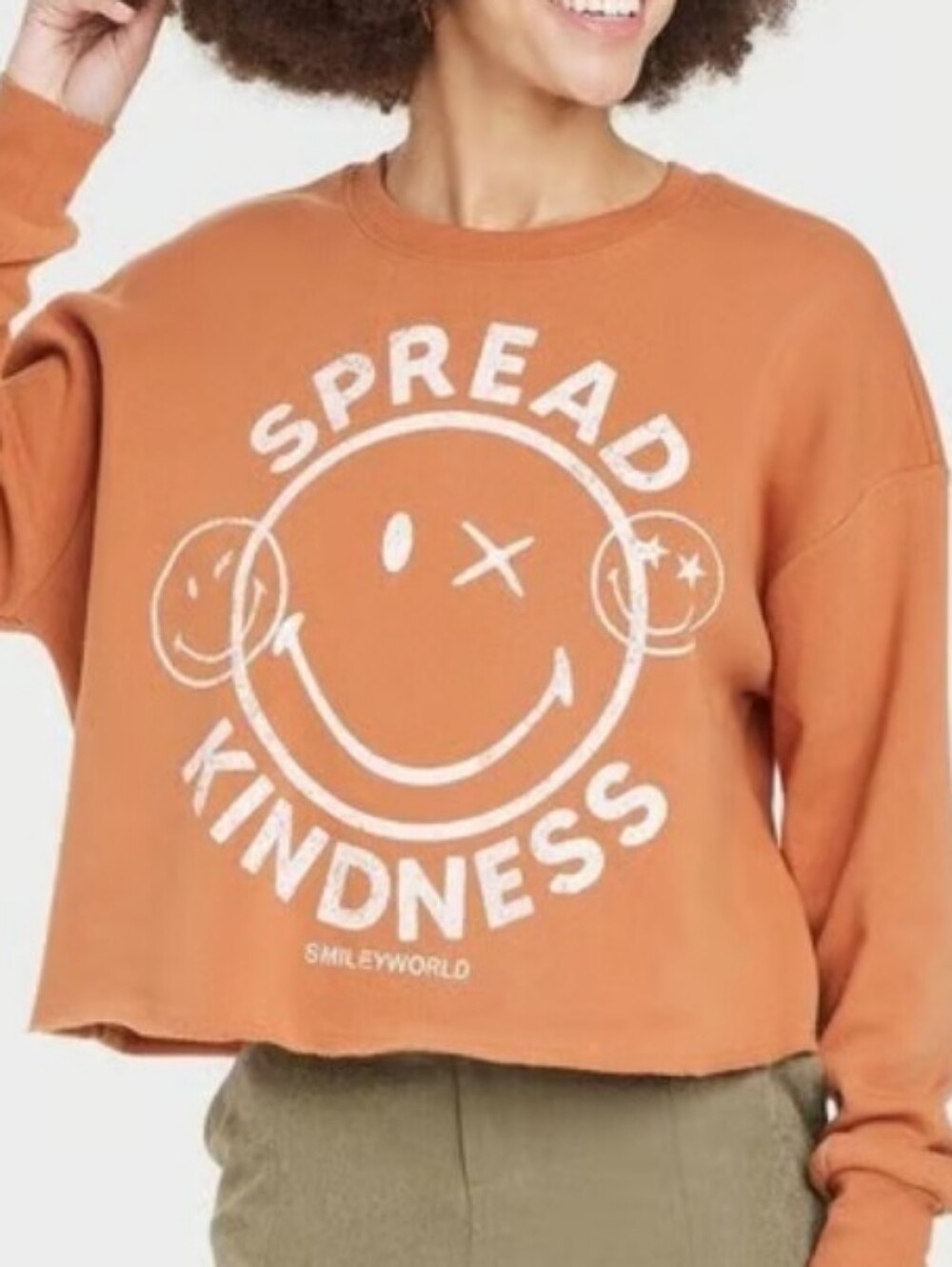 Smiley World Orange Pullover Sz XxL